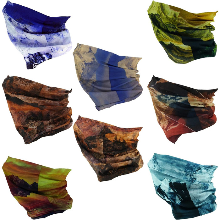 Багатофункціональних хусток для жінок та чоловіків, чорного кольору, 8