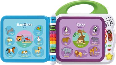 Інтерактивна книжка з малюнками для вивчення перших слів із 12 двомовними сторінками німецько-англійською Для дітей віком 2-5 рокі