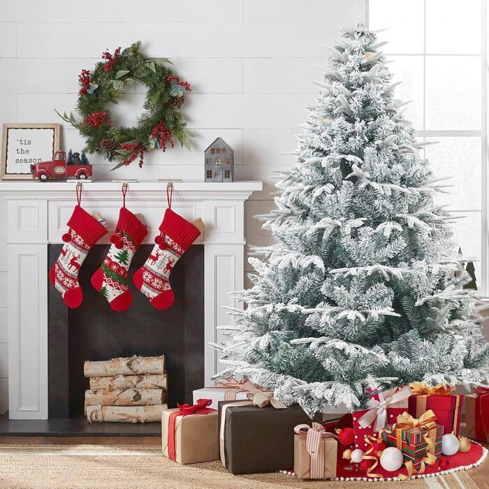 Штучна ялинка з ефектом сніжка 210 см Cityjoy