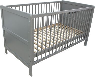Дитяче ліжко Micoland Junior Bed Side Bed 140x70 см 3-в-1 сірого кольору