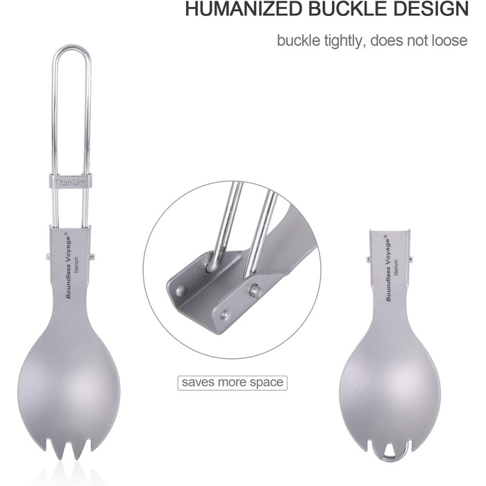 Кемпінгові столові прибори 2 в 1 ложка Виделка Портативний посуд для подорожей на відкритому повітрі Невеликий легкий столовий пос