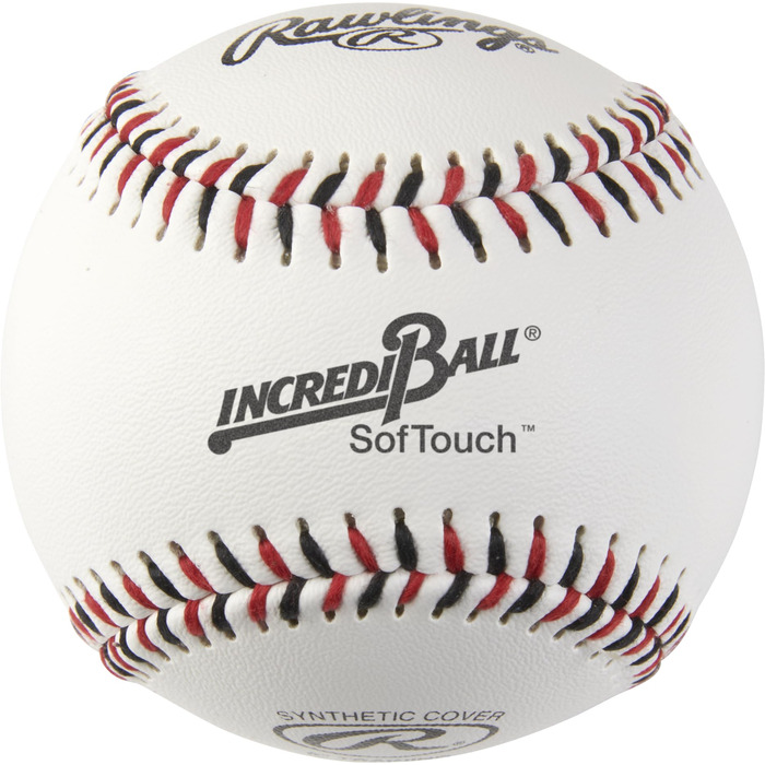 Бейсбольні м&39ячі Rawlings Incredi-Ball Softstitch, білі, 22,9 см, чохол з тканини та штучної шкіри, 12 шт.