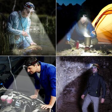 Світлодіодний налобний ліхтар Blukar акумуляторний, супер яскравий налобний ліхтар 1300 люмен з 7 режимами освітлення, датчиком ру