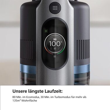 Акумуляторний пилосос PHILIPS серії Aqua 7000, Цифровий двигун, PowerCyclone 12, Зі світлодіодним підсвічуванням, Знімний модуль A