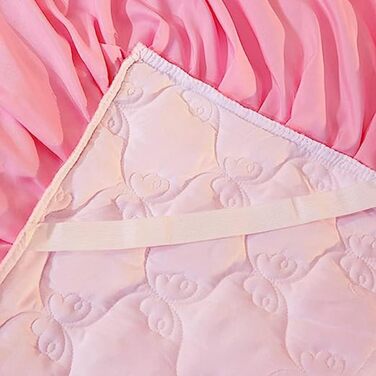 Покривало з рюшами для ліжка, покривало з спідницею для ліжка, стьобана постільна білизна, потовщені покривала, що зберігають тепло, ковдра (колір E, розмір 180x200 см)