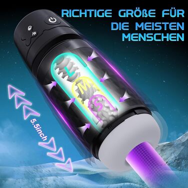 Електричний мастурбатор Eanatoys для чоловіків, 3 режими всмоктування, 4 режими вібрації, 3D реалістична вагіна