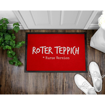 Забавний килимок для дверей з написом - Червона доріжка - Коротка версія - Голлівуд, Лос-Анджелес - Нековзний та миється - 60x40 см, 3