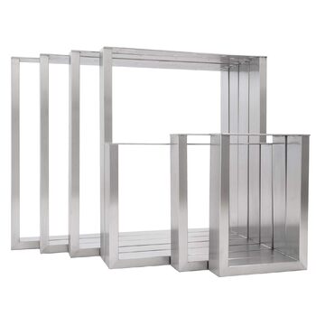 Прямокутний каркас столу Natural Goods Berlin 2 шт. з нержавіючої сталі Легке складання Металеві ніжки столу Полозки столу ідеально підходять для проектів &quotзроби сам&quot, таких як обідній стіл, письмовий стіл, журнальний столик, лавка 100x72 см Ш1000