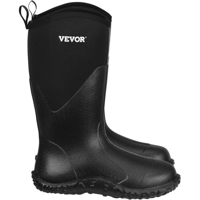 Чоловічі гумові чоботи VEVOR, чоботи до щиколотки, розмір 44,5 EU, чорні