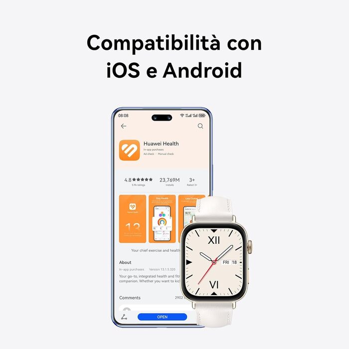 Розумний годинник HUAWEI Watch FIT 3, дзвінки через Bluetooth, GPS, iOS та Android, 1,82-дюймовий AMOLED-дисплей, до 10 днів роботи від акумулятора, керування здоров&39ям та фітнесом, 6 місяців розширеної гарантії, зелений колір WATCH FIT 3
