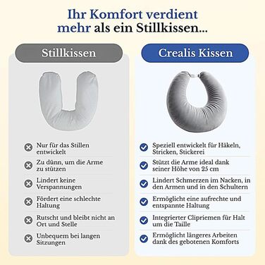 Ергономічна подушка Crealis, в&39язана гачком подушка, опорна подушка, подушка для рук, в&39язана подушка для підтримки, ігрова подушка - ваш союзник комфорту для творчих моментів, читання та ігор, для ліжка та дивана, сірий
