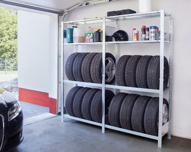 Гаражний стелаж SCHULTE Storage Technology 20741-4, чорний/сріблястий