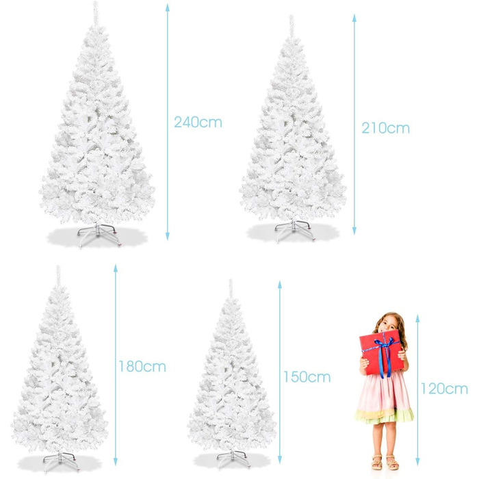 Штучна ялинка 150 см біла GOPLUS