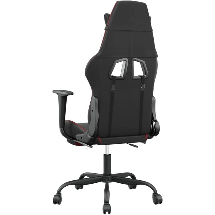 Ігрове крісло Tidyard з підставкою для ніг, гоночне ігрове крісло, ергономічне ігрове крісло, ігрове крісло для ПК, чорно-бордова штучна шкіра