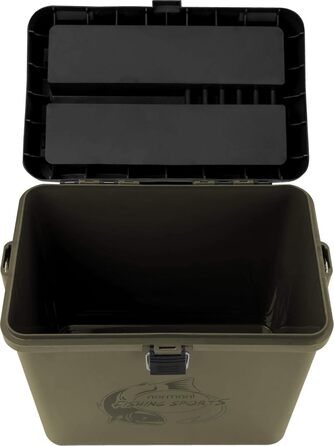 Кошик для сидіння Angelobox Fishing seat box Рибальський рюкзак Рибальська сумка Fishing case Ящик для рибальських снастей з 4 ящиками для снастей Колір Олива