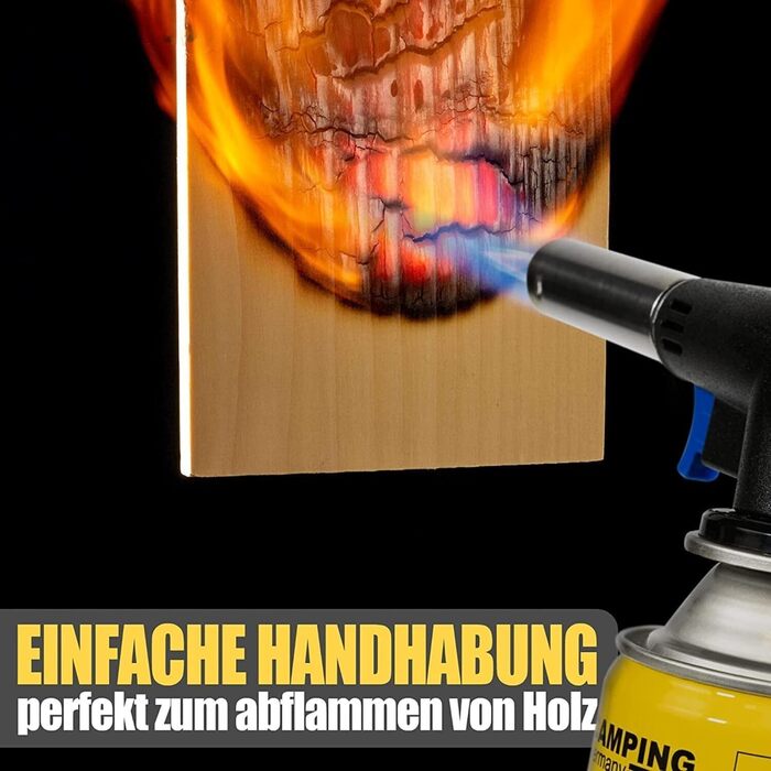 Газовий пальник MAGNUM з 8 картриджами по 227 г Зварювальний пальник, макс. температура 1300C Паяльна лампа з п&39єзорозпалом Кухонний пальник Бунзена