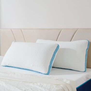 Подушка 40x80 см (2 шт.), Регульована по висоті подушка для сну, Подушка з піни з ефектом пам&39яті, Пральна подушка для ліжка, Постільна подушка з регульованим наповнювачем, на блискавці 2 40 x 80 см