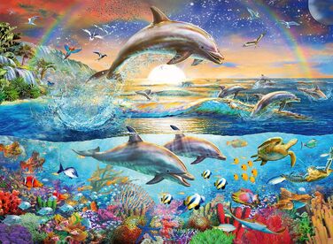 Дитячий пазл Ravensburger - 12895 Dolphin Paradise - Пазл підводний світ для дітей від 9 років, 300 елементів у форматі XXL