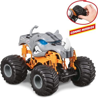Позашляховик-монстр на радіокеруванні Mondo Motors 63684 зі світловими та звуковими ефектами, 20x28x23 см, пульт дистанційного керування, іграшка для дітей від 3 до 8 років, дизайн Hot Wheels