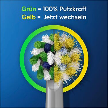 Змінні головки Oral-B Crossaction з технологією CleanMaximiser, зелень, 4 шт. и (1 упаковка) Зелень 4 шт. и (1 упаковка)