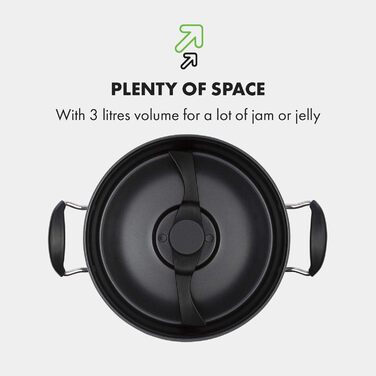 Варильна машина Klarstein Jam Session, 1000 Вт, 2 автоматичні програми, регульований час приготування, автоматична мішалка, внутрішня каструля з покриттям, каструля, яку можна мити в посудомийній машині, об'єм 3 літри 1000 Вт