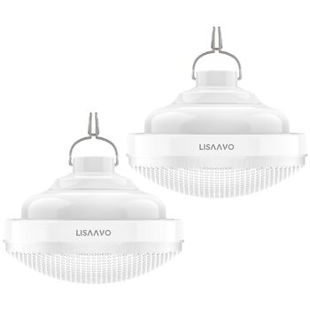 Ліхтарі для кемпінгу, 2 електричні кемпінгові ліхтарі, 2400 мАг, круглі бездротові акумуляторні світлодіодні вуличні ліхтарі, 2 шт.