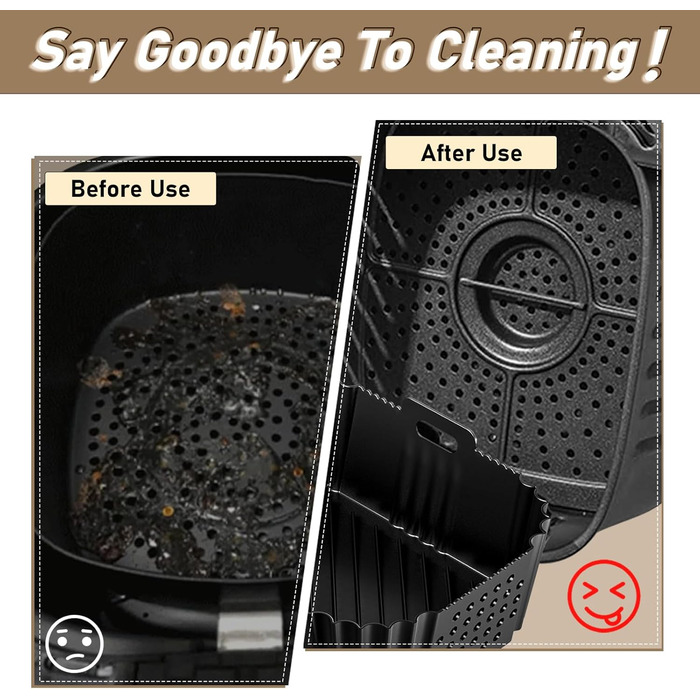 Аерофритюрниця з силіконовою формою для Ninja Double Stack XL 9.5L SL400EU, аксесуари для фритюрниці, аксесуари для силіконової форми з боковим отвором, аксесуари великої місткості, також сумісні з Ninja SL401