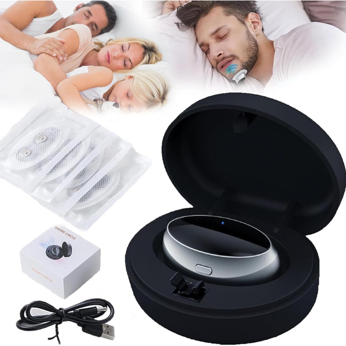 Заглушка від хропіння, пристрої проти хропіння, пристрій проти хропіння Sleep Ease, магнітний пристрій Sleepease з 3-швидкісним режимом для покращення якості сну та зняття втоми (B)