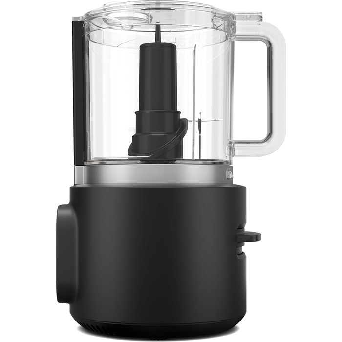 Бездротовий подрібнювач KitchenAid Go Cordless, 1,18 л, 2 швидкості та імпульсний режим, лезо з нержавіючої сталі та вінчик, до 25 хв роботи від одного заряду, чорний