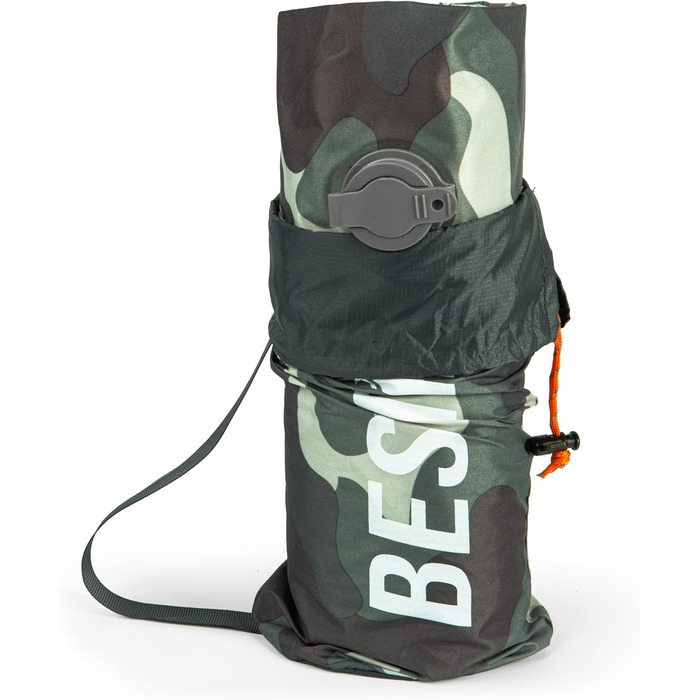 Надувний килимок для сну з подушкою, надлегкий кемпінговий надувний матрац, сумка для перенесення, невеликий розмір для кемпінгу на свіжому повітрі, подорожей у наметі, походів, килимок для сну, трекінговий матрац (камуфляжний, 190 x 56 x 5,5 см) 190 x 56