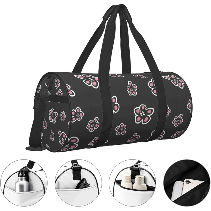 Дорожня сумка-циліндр з аніме-візерунком Сливи, спортивна сумка для чоловіків та жінок, сумка для подорожей, спортивна сумка