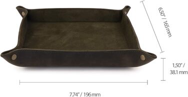 Лондо, шкіряний органайзер для зберігання речей, практична скринька для гаманців, годинників, ключів, монет, мобільних телефонів та канцелярського приладдя, зелений