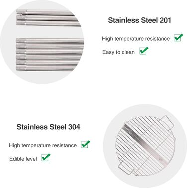 Поворотний гриль REDCAMP з решіткою для гриля, включаючи ланцюги, регульована висота, поворотний гриль для кемпінгу з нержавіючої сталі з круглою решіткою для гриля та сумкою для перенесення для барбекю на свіжому повітрі, сріблястий