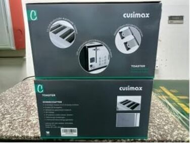 Тостер на 4 скибочки, тостер CUSIMAX з нержавіючої сталі зі світлодіодним дисплеєм та 4 надзвичайно широкими слотами для тостів, 2