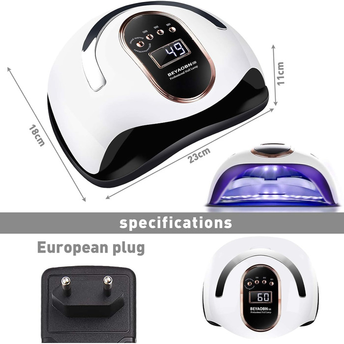 УФ/LED лампа для нігтів BEYAOBN 168W