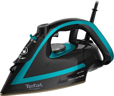 Парова праска Tefal FV8066 Puregliss 280 г/хв. посилення подачі пари вертикальна подача пари XL отвір для заливання води стійка по