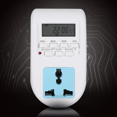 Енергозберігаюча розетка, великий РК-дисплей, таймер розетки з прихованими кнопками для водонагрівачів, кондиціонерів