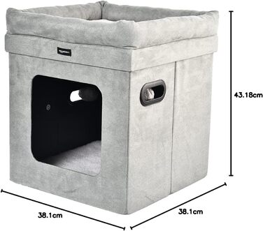 Складаний котячий будиночок Storeo Basics, 38 x 38 x 43 см, сірий