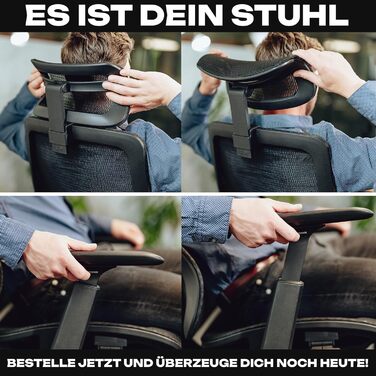 Ергономічне офісне крісло M5, переможець тесту, регульована по висоті спинка та регульована глибина сидіння, сітчасте сидіння, письмове крісло для здорової спини, також підходить для високих людей, крісло керівника з сітчастим сидінням M5 (чорне)