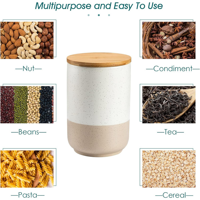 Банки для зберігання vancasso керамічні з герметичними кришками, контейнери для зберігання 2200 мл / 1120 мл / 550 мл, міцні кухон