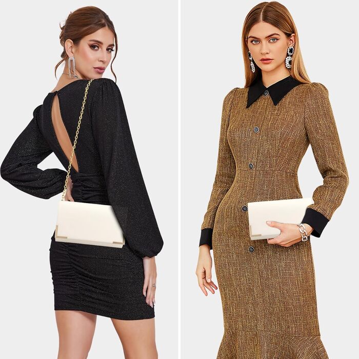 Жіноче вечірнє клатч-сумочка з ланцюжком, м'яка екошкіра, гаманець-сумочка з від'ємним ланцюжком, жіноча сумка на плече, крос-боді для весілля, коктейльної вечірки, біла