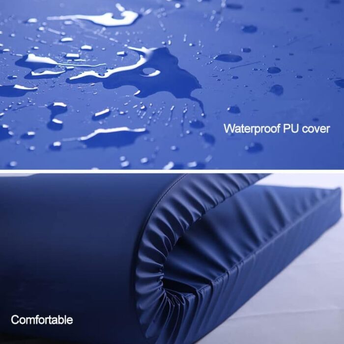 Водонепроникний чохол для матраца синього кольору. Дихаючий та придатний для миття, 90x200 см, для матраців висотою 17 см - Зроблено в Європі. Водонепроникний чохол, який можна прати, для лікарняних та реабілітаційних матраців. 90x200x17