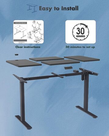 Регульований по висоті стіл з розеткою USB Стіл регульований по висоті електричний Стійка-сидіння Регульований комп'ютерний стіл С
