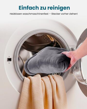 Обтяжена нагрівальна ковдра KNQZE, грілка з 10 рівнями нагріву, 4 таймери для спини, плечей та шиї, мийна нагрівальна подушка від болю в спині та шиї, подарунок на день народження для жінок (сіра)