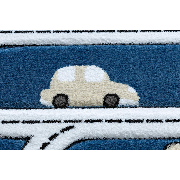 Дитячий килимок Petit для дитячої кімнати, ігрові килимки, дитяча кімната, міські вулиці синій 280x370 см