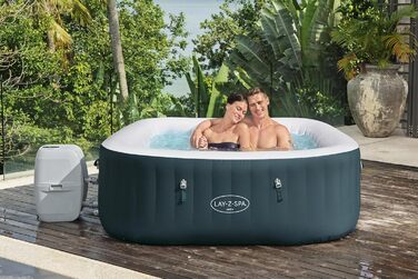Гідромасажна ванна Bestway LAY-Z-SPA Ibiza AirJet, 180 x 180 x 66 см, 4-6 осіб, кутова, бензиново-блакитна одномісна