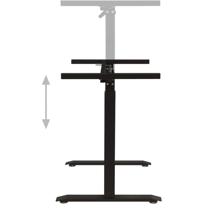 Каркас столу Tiyard, Ручне регулювання висоти, Каркас столу з ручним керуванням, Робочий стіл, Каркас столу, Каркас столу, Чорний