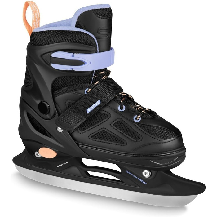Набір SPOKEY Quattro 4-в-1 Роликові ковзани/Роликові ковзани/Трискейти/Ковзани для льоду, РЕГУЛЬОВАНІ для дітей та підлітків Роликові ковзани, що трансформуються в роликові Розміри 30-33, 34-37, 38-41 Чорний/Фіолетовий 38-41