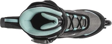 Роликові ковзани Zetrablade Жіночі дорослі фітнес ролики чорні світло-блакитні Performance Inline Skates