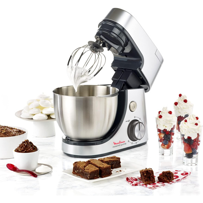 Кухонний комбайн Moulinex, 1100 Вт, набір для випічки, блендер, овочерізка з аксесуарами для Македонії, м'ясорубка, міні-подрібнюв